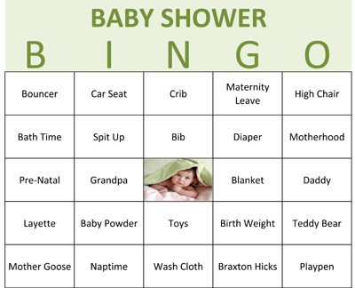 Baby Shower Bingo Game Sheet Baby Shower Bingo Game Sheet