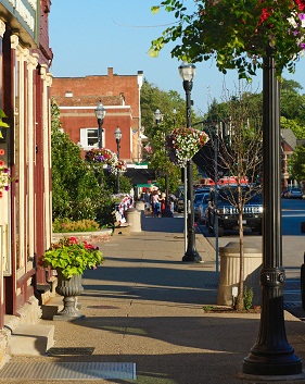 a street in an American town