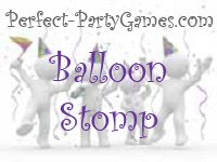 perfect party games logo for balloon stomp