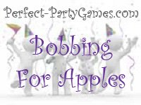 perfect party games logo for bobbing for apples