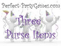 perfect party games logo for three purse items game