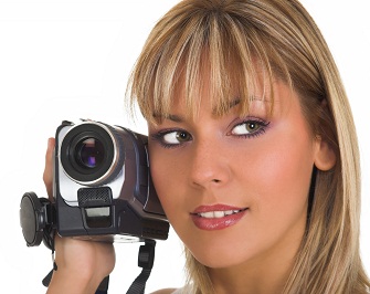 girl with video camera